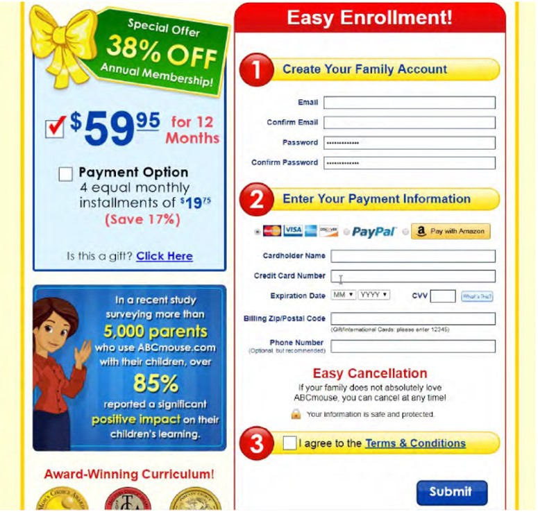 ABCmouse order page