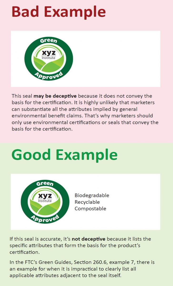 Green Certification Examples - Good and Bad