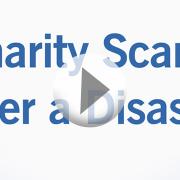 video charity scams after a disaster