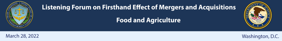 Banner for Listening Forum on Food & Agriculture