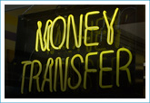 money transfer sign