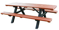 Plastic wood picnic table
