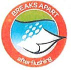 Nice-Pak logo, 'breaks apart after flushing'