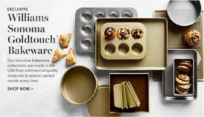 Gold touch bakeware sale